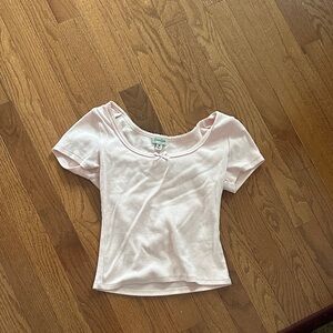 Light Pink Short Sleeve Top